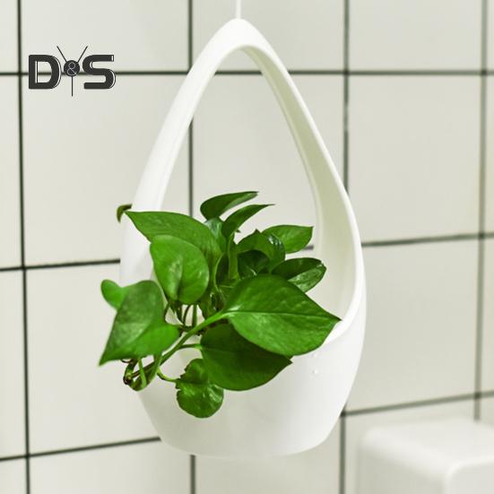 Wisząca doniczka w kształcie kropli z otworem drenażowym, wieszak na rośliny, wiszący kosz z metalowym haczykiem do dekoracji ogrodu wewnętrznego i zewnętrznego