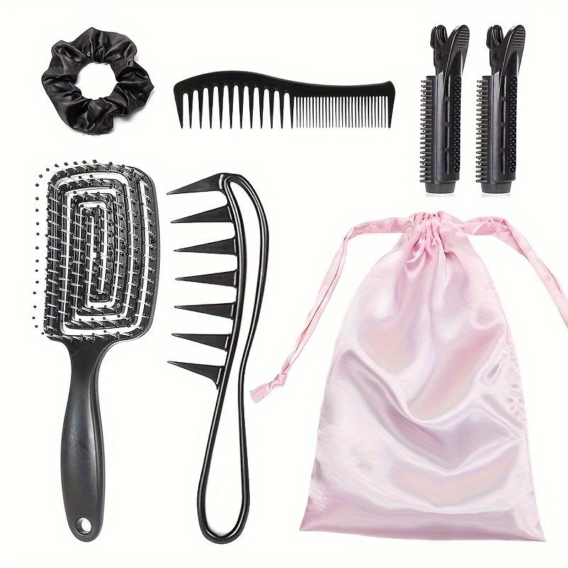 

Набор парикмахерских расчесок, артефакт в виде черепа, большой набор полых расчесок, изысканная упаковка, набор из 7 предметов чёрный