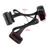One Drag Two OBD-II 16 Pin Male To Dual Female Y Splitter Diagnostic Tool Elbow Connector Cable