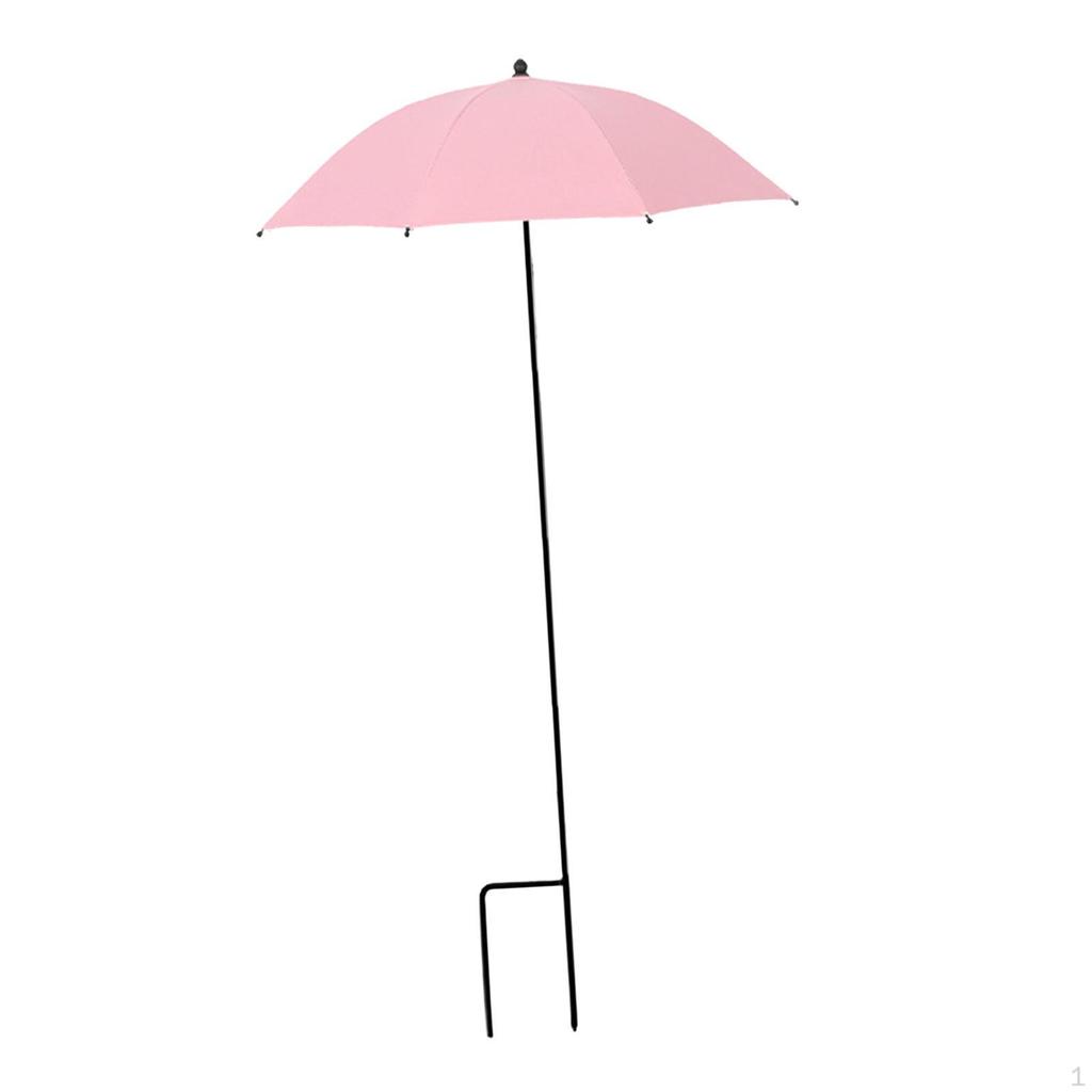 Plant Umbrella for Outdoor Plants 20" Sturdy Rainproof with Stake Shade Cloth Sun Protection