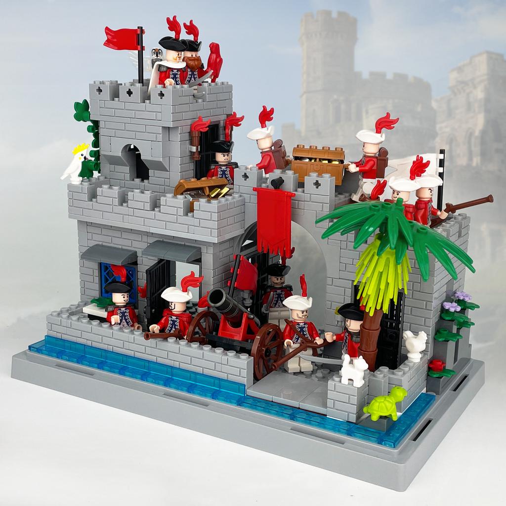 Medieval Era Series Royal Navy Guardian Dock Scene Building Blocks Toys