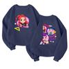 Children's Fashionable Lightweight Long-sleeved Round Neck Pullover With Pockets Printed Pullover