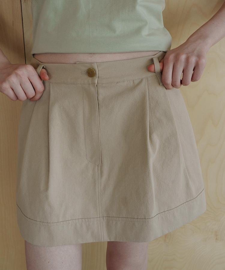 Seuleoum Amber Low Skirt_Beige