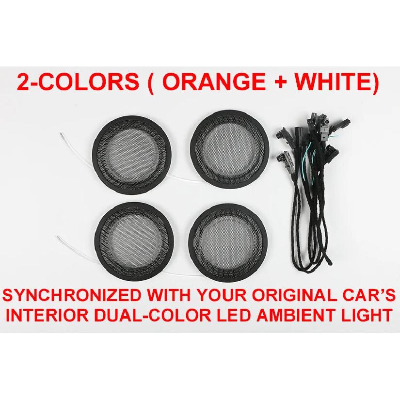 2/9 Colors LED Horn Speaker Ambient Atmosphere illumination Cover Light For BMW 3 4 Series M3 M4 F30 F31 F32 F33 F34 F35 F36 F80 Matt Black Dual-Col