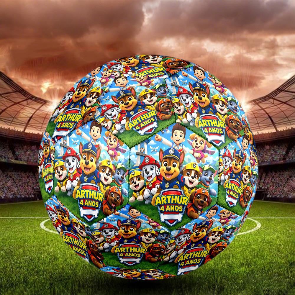 PAW Patrol Print Size 5 Soccer Ball, Standard Match Football for Sports Game and Team Practice, Ideal Gift for Soccer Fans