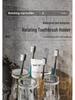 Wall-Mounted Rotating Bathroom Toothbrush & Mouthwash Cup Holder - Punch-Free Storage Solution