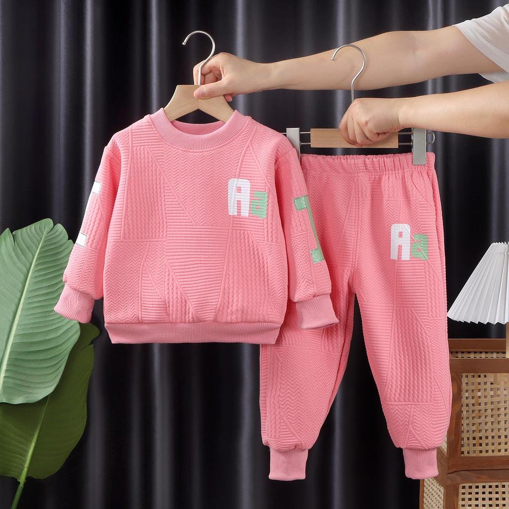 Baby Warm Sets Spring Autumn Trendy Suit Boys Girls Sweatshirt Outfit Kids Cotton Top Casual Sports Pants