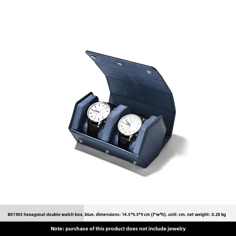 Premium PU Leather Watch Storage Box, Portable Travel Wristwatch Case, Luxury Watch Gift Organizer Box
