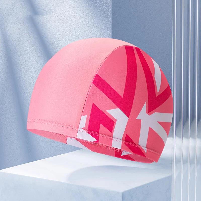 Children Cute Print Swim Cap Soft Breathable Fabric Swimming Hat For Kids Boys Girls Summer Beach Pool Water Park