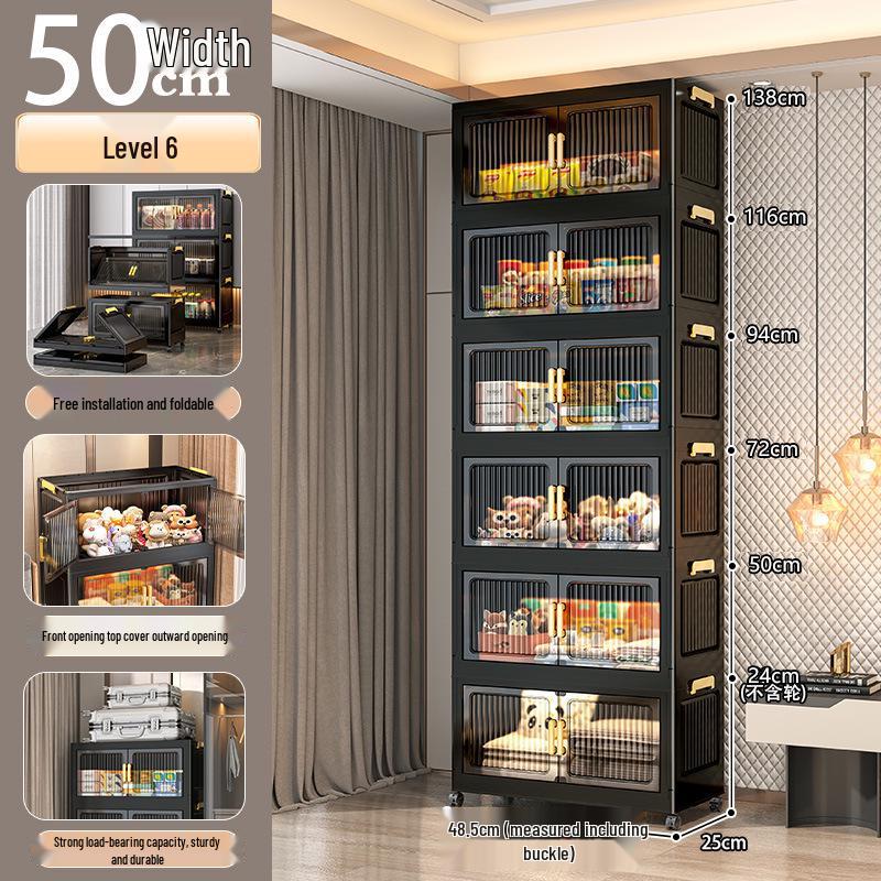 45-90 Wide Multi-layer Folding Plastic Storage Cabinet for Baby Wardrobe Organizer