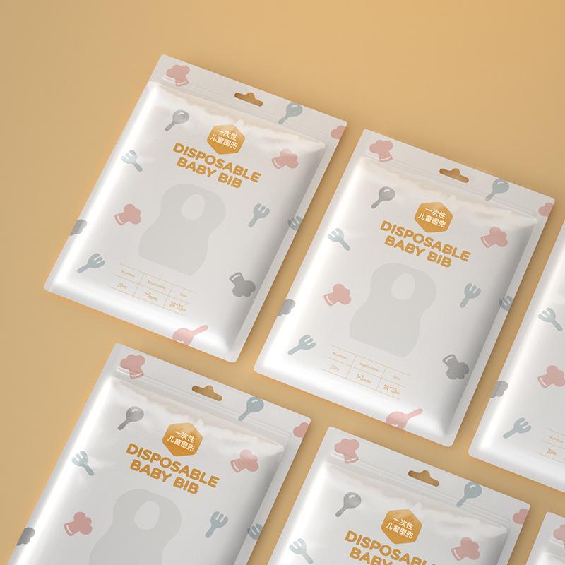 Vattentät Engångs Babyhaklapp med Risficka