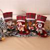 Christmas Stockings  Sock Gift Candy Bag Snowman Elk  Pocket Xmas Tree Hanging Ornament Gift Bag For Kids