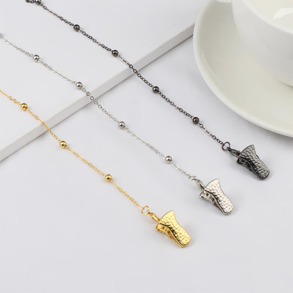 Women Men Mask Holder Beaded Metal Ear Saver Holder Mask Lanyards Necklace Strap Glasses Chain