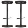 Day and Night - Day and Night Kitchen Stools 2 Units Black Genuine Leather