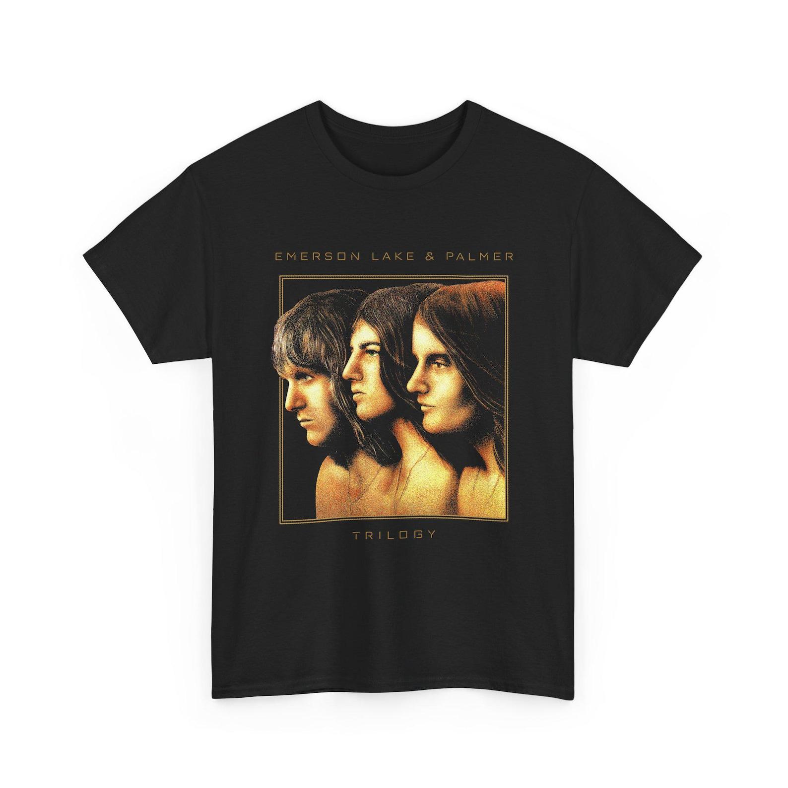 Emerson Lake and Palmer Trilogy T Shirt - Unisex Heavy Cotton Tee L