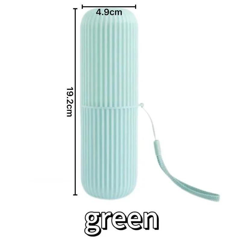 Travel Toothbrush Box Vertical Stripe Portable Mouthwash Cup Brushing Cup Washing Cup Toothware Box Toothpaste Storage Cartridge