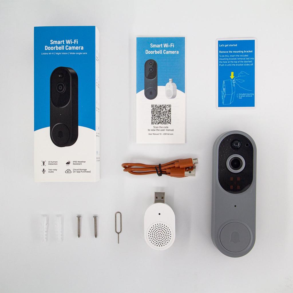 Smart Wireless Doorbell with Video Camera - Outdoor Home Security Monitoring