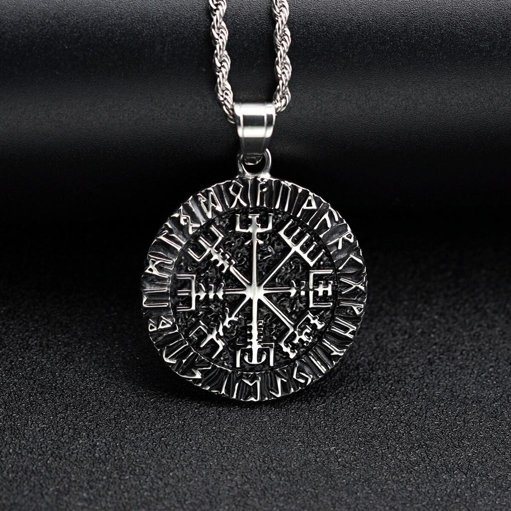 Buy Vintage Viking Celtic Rune Letter Rune Pendant Starry Compass ...