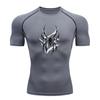 Men's Compression Fitness Sports T-Shirt, Tribal Spider Prin