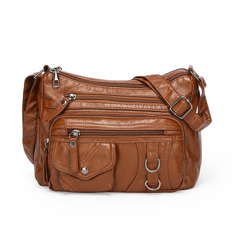 Women's Multi-Compartment Shoulder Bag Middle-Aged and Elderly Mother's Bag Crossbody Bag Small Square Bag