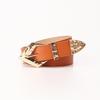 Retro Women's Leather Belt with Trendy Alloy Buckle - Perfect for Jeans and Dresses