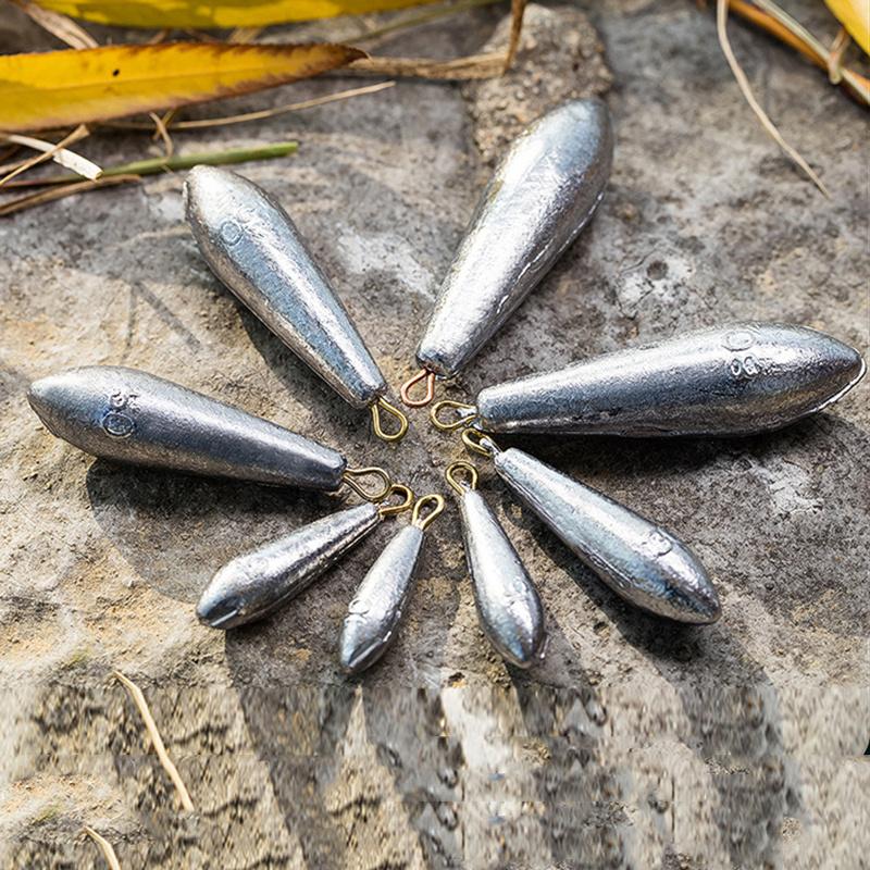 5pcs Mixed Styles Professional  Fishing Weights Kit Removable Casting Sinkers for Freshwater&Saltwater