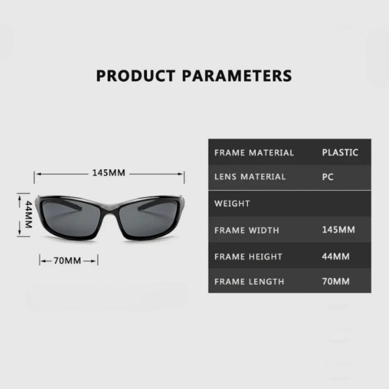 New Polarized Sunglasses Brand Designer Square Sports Sun Glasses for Men Driving Fishing Cycling Black Frame Goggle UV400