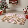 Non-Slip Bathroom Rugs Xmas Washable Doormat Christmas Winter Front Mat for Tub Showers Laundry Room Decor