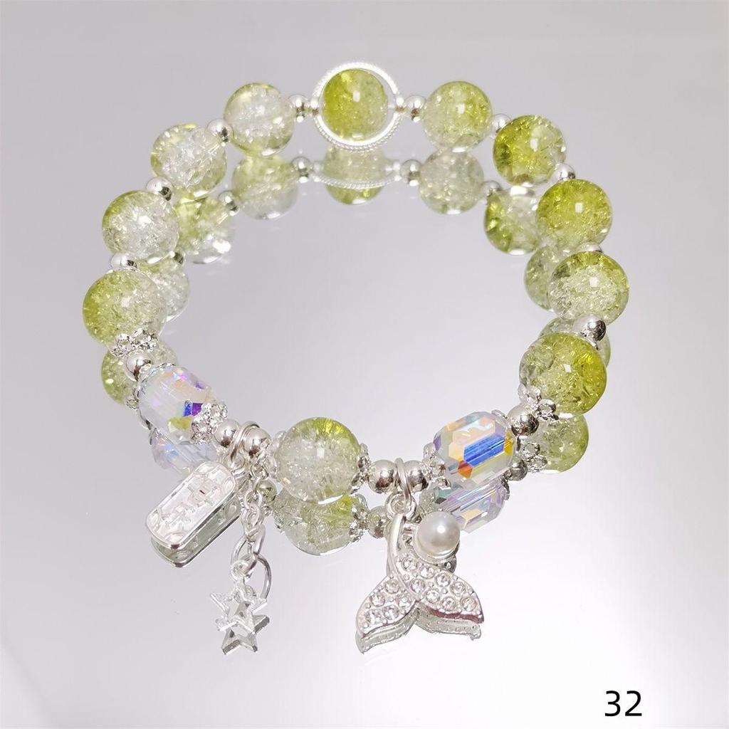 Mori Style Mermaid Crystal Bracelet - Sweet, Versatile Design for Women, Students, and Best Friends.