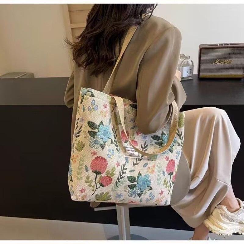 Women's Large Canvas Handbag: Commute Tote Shoulder Bag