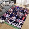 New England Patriots Players Flannel Printed Carpet, Home Sofa Decoration for Living Room & Bedroom, Non‑Slip Play Flannel Floor Mat for Game Room