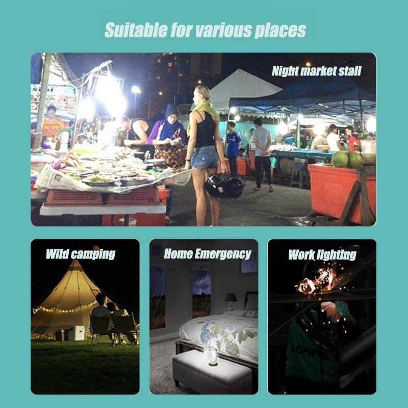 Portable LED Camping Lantern USB Rechargeable 3 Mode High Power Emergency Light for Tent Patio Garden Outdoor Night Use