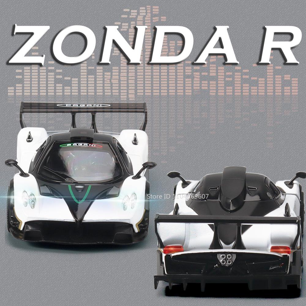 1:32 Pagani Zonda R Huayra Bc Sportwagen Spielzeugmodelle Legierung Druckguss Sound Licht Türen Öffnen Rückzieher Mini-Supersportwagen Für Jungen Geschenke