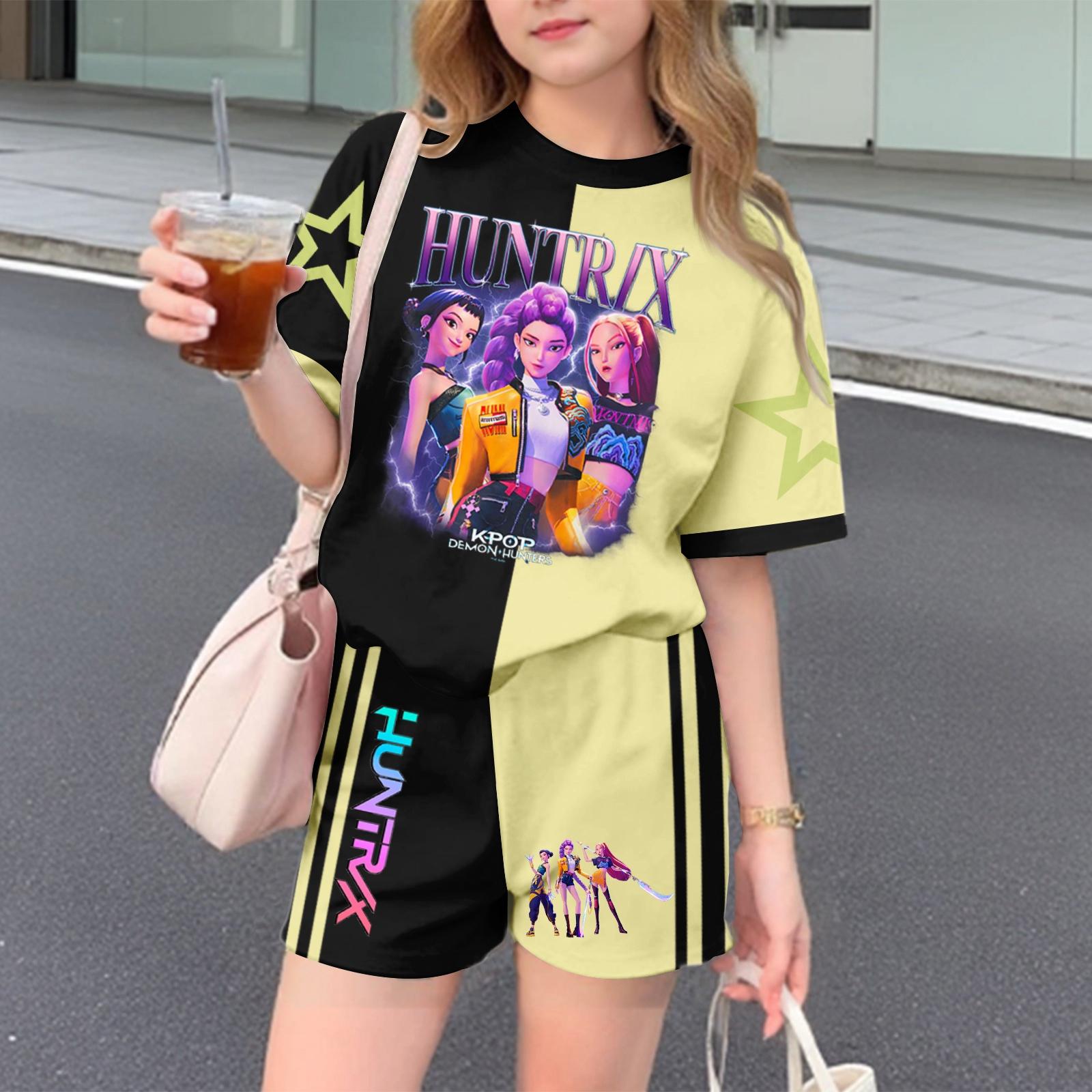 

Kid Patriotic Outfit - Short Sleeve & Shorts 2-Piece Set For Girl 160