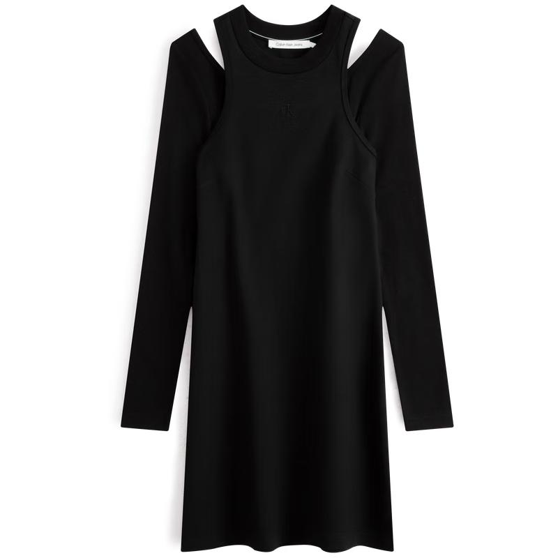 Calvin Klein Jeans Women s Off-Shoulder Embroidered Slimming Dress S