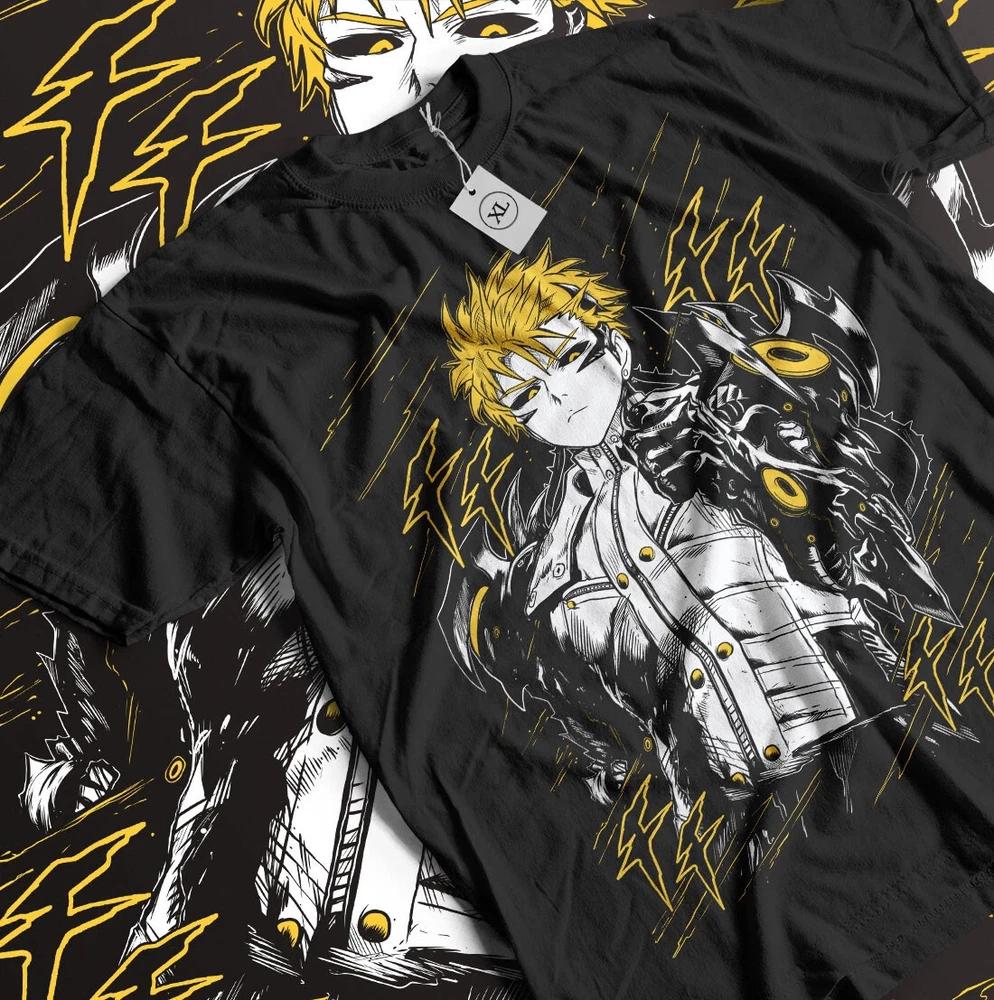 Genos TShirt Anime Unisexga Villain One PunchUnisex Graphic TShirt Black S