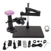 Microscope Camera Kit 51MP 1080P Recording 180X C Shape Zoom Lens 144LEDs Light Set with PCB Holder 100‑240V EU Plug