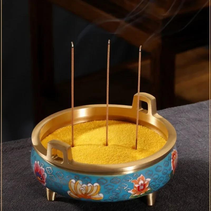 Goldener Sandpuder Spezialsand Jin Yuming Sand Schmirgel für Zuhause Innenräuchergefäße Ideal zum Einstecken von Räucherstäbchen und zur Anbetung