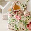 Tragbare Gesteppte Körbe mit Blumenmuster Desktop-Aufbewahrung Organisieren Aufbewahrungskorb Haushalt