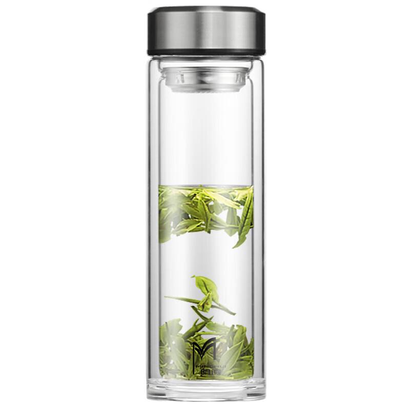 MINGHUI Double Wall Glass Tea Infuser Bottle