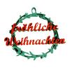 Christmas Fröhliche Weihnachten Ornament 3D Printed German Merry Xmas Wall Door Hanging Decoration Home Office Holiday Party Pendant