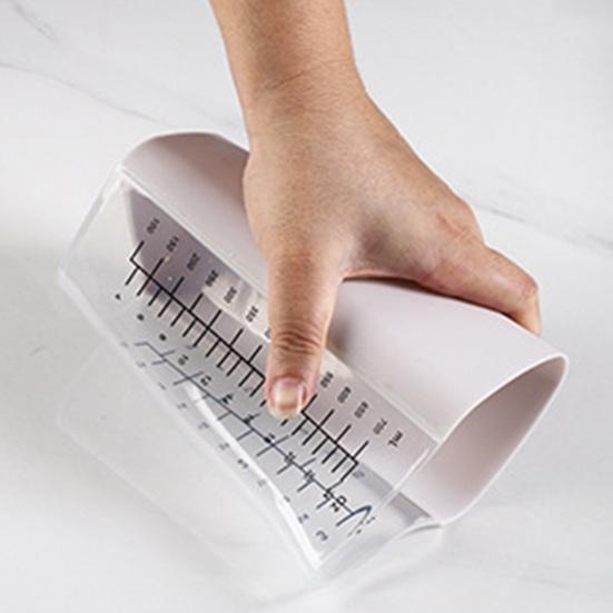 Silikon Messbecher Doppelskala Backen Kochen Messbecher Flexibler Ausguss Komfortgriff Mikrowellen- & Spülmaschinenfest Küchenwerkzeuge