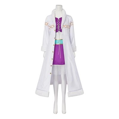 Cosplay kostým ONE PIECE Robin, bunda s kožešinovým límcem, kompletní sada cosplay kostýmu One Piece Nicole Robin