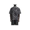 Zara Loose Abstract Print Pattern Lapel Casual Short Sleeve Shirt Men shirts Black 4742670-800