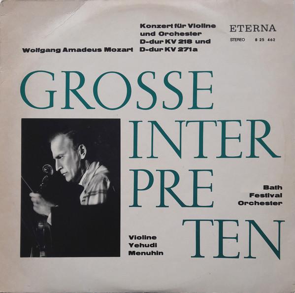 LP Record WOLFGANG AMADEUS MOZART , YEHUDI ME - Konzert Für Violine Und Orchester D 825462 ETERNA 1970 Germany Classical Used