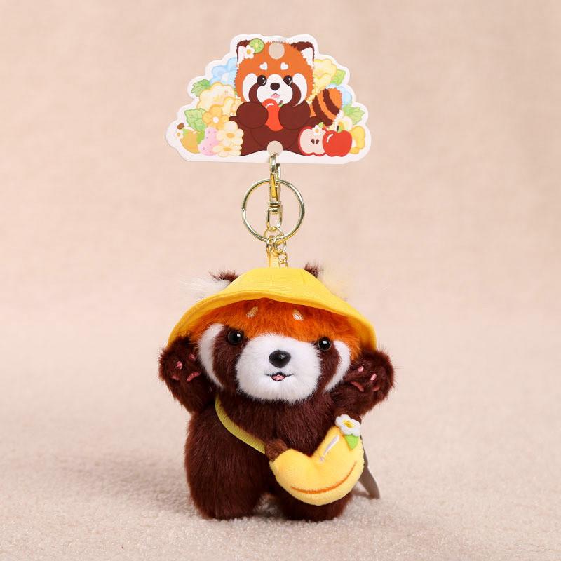 Portachiavi Peluche Animale con Tessuto a Pelo Corto per Regalo e Accessori da Viaggio