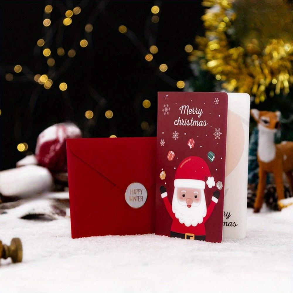 3D Pop Up Christmas Cards with Envelopes Sealing Stickers, Honeycomb Xmas Cards, Cute Merry Christmas Card Holiday Greeting Gift