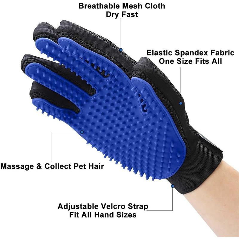 Rękawica do usuwania sierści zwierząt domowych Delikatna szczotka do pielęgnacji kota do masażu zwierząt Kąpiel z długim lub krótkim futrem Czyszczenie psów