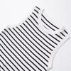 2025 Spring Women's Striped Sleeveless Round Neck Knit Vest - Slim Fit