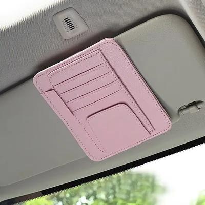 Car Sun Visor Organizer Multi-Pocket Auto Interior Accessories Pocket Organizer Car Document Storage Pouch Sunglasses Pen Holder